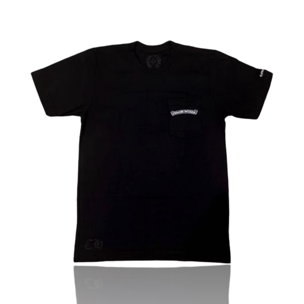 Chrome Hearts Scroll Logo Black Tee