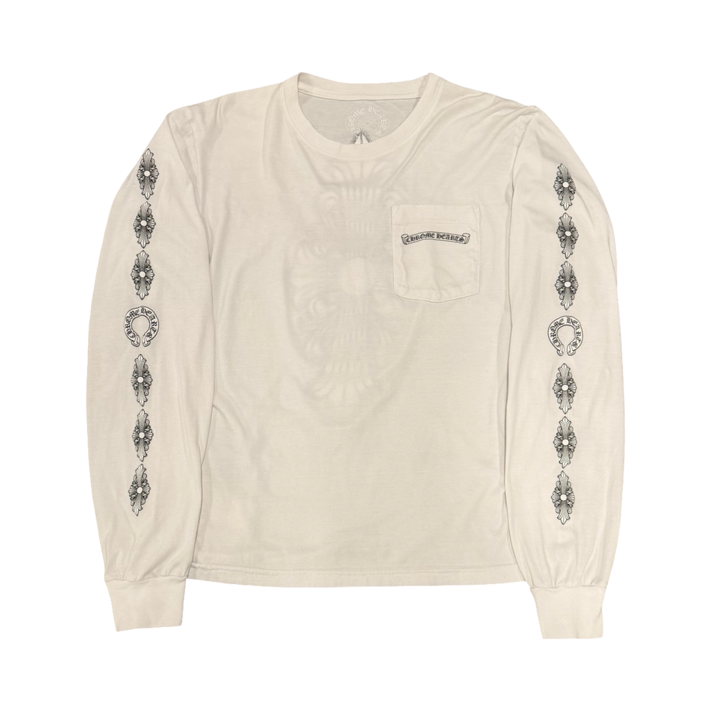 Chrome Hearts Floral Cross Multi Logo Long Sleeve White