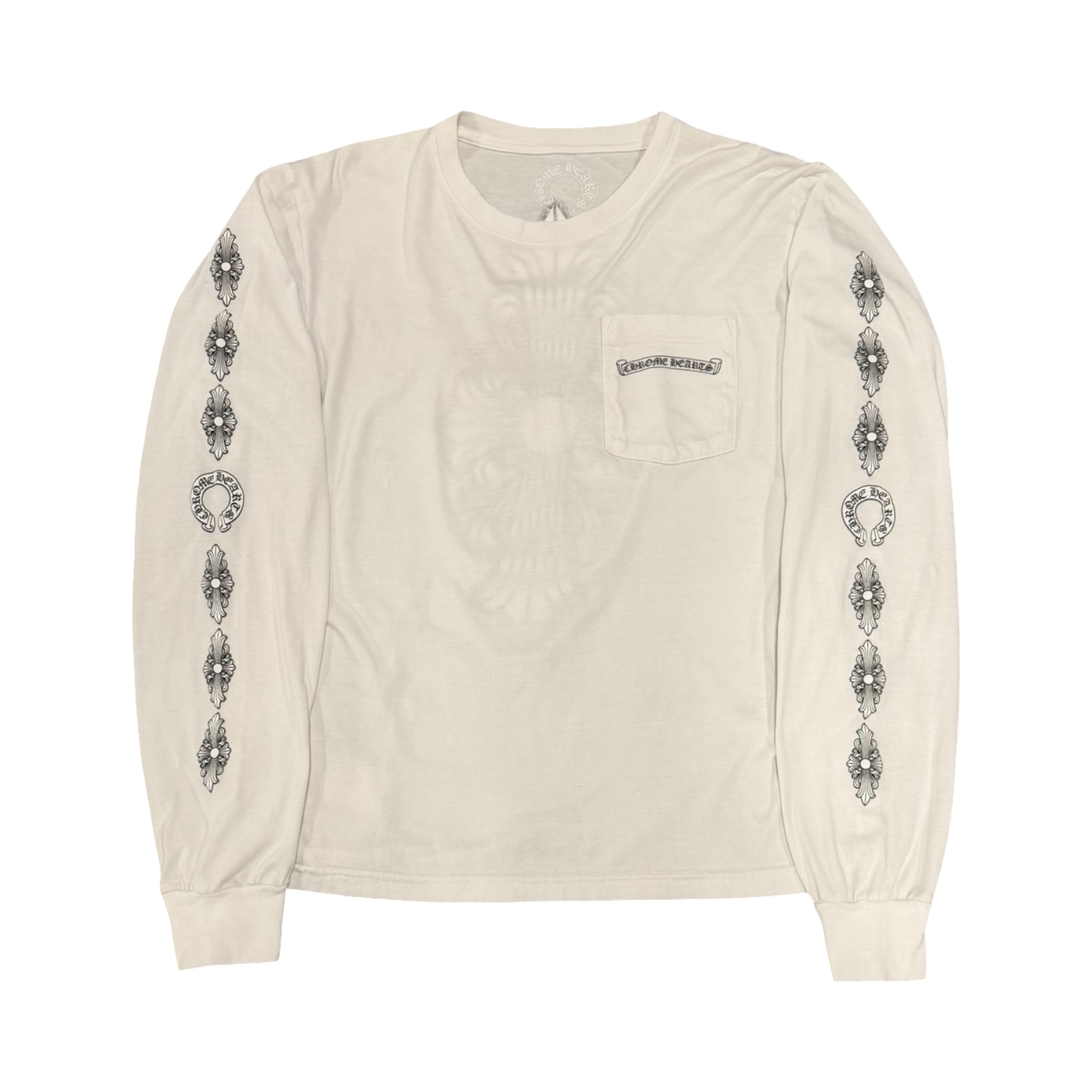 Chrome Hearts Floral Cross Multi Logo Long Sleeve White