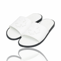 Chrome Hearts Ch Plus Patch White Leather Slipper