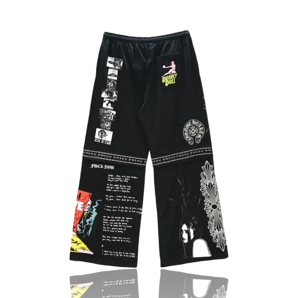 Chrome Hearts Deadly Doll Comic Pants Black