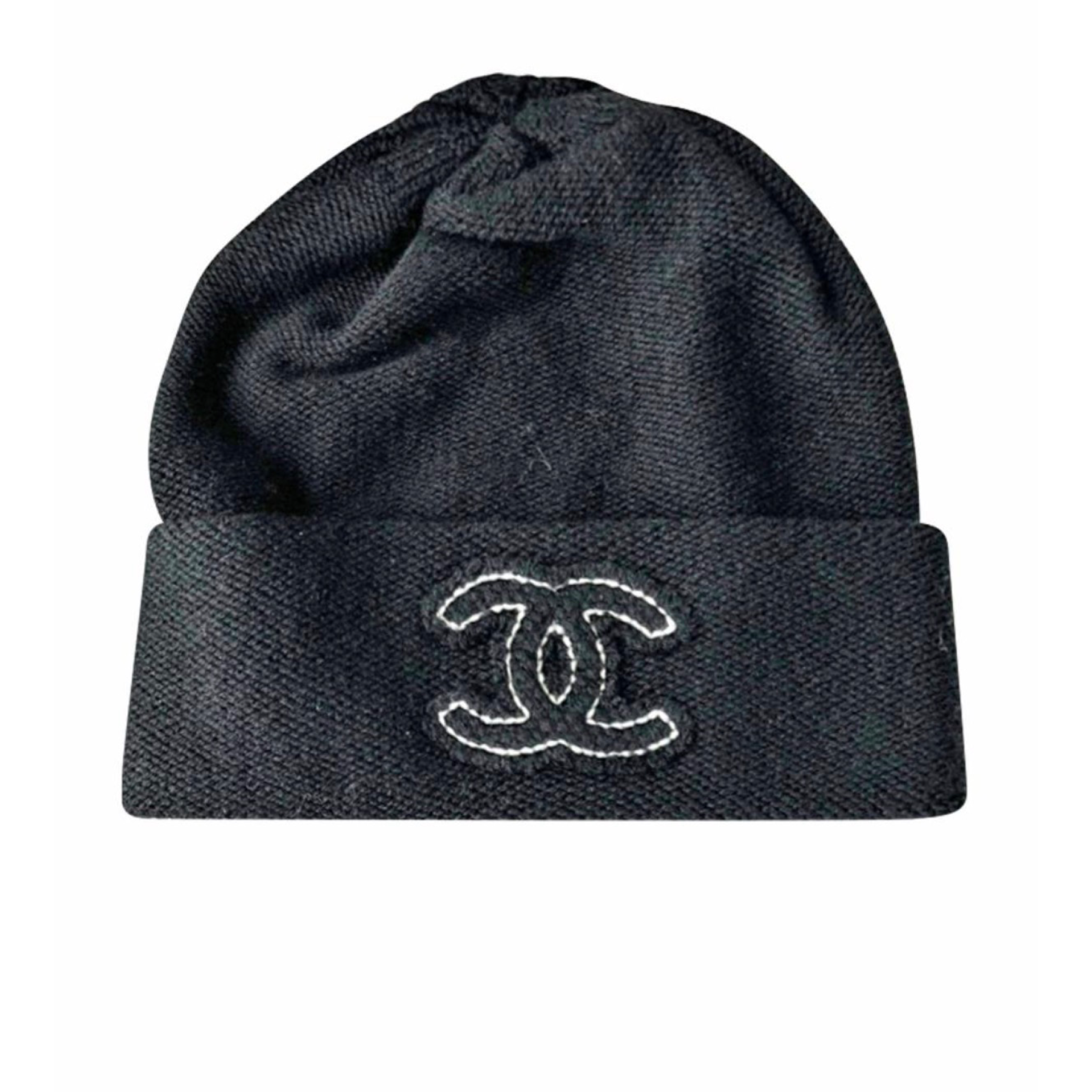 Chanel Cashmere CC Beanie Black