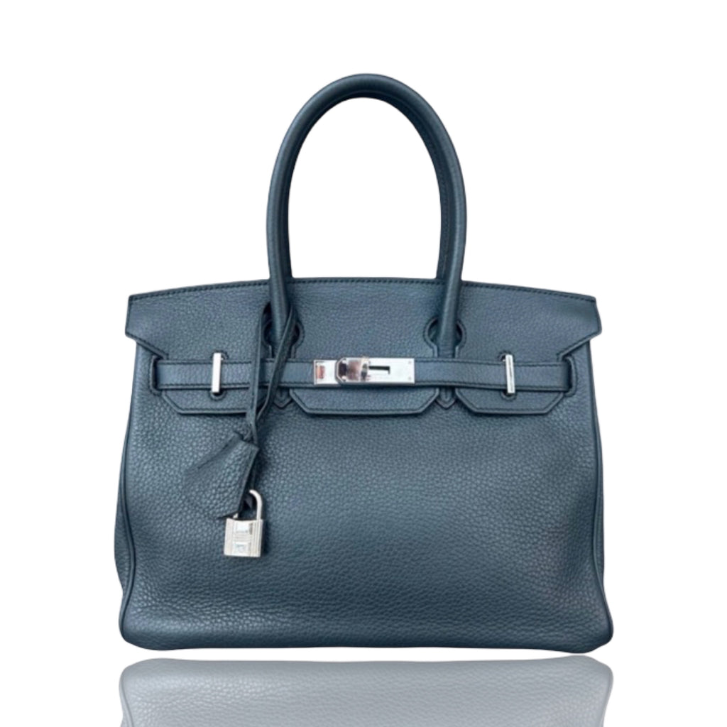 Hermes Bleu Nuit Togo & Palladium Hardware Birkin 30