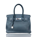 Hermes Bleu Nuit Togo & Palladium Hardware Birkin 30