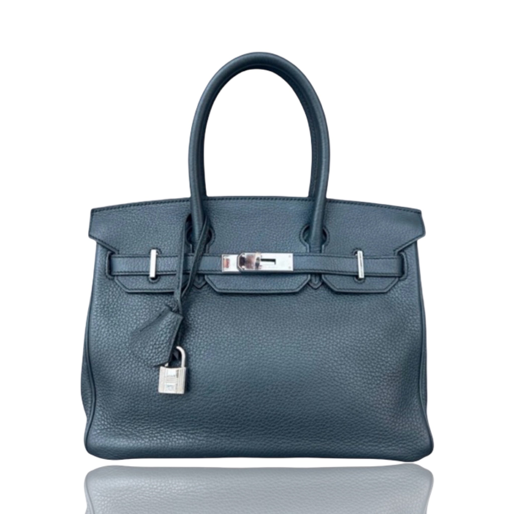 Hermes Bleu Nuit Togo & Palladium Hardware Birkin 30