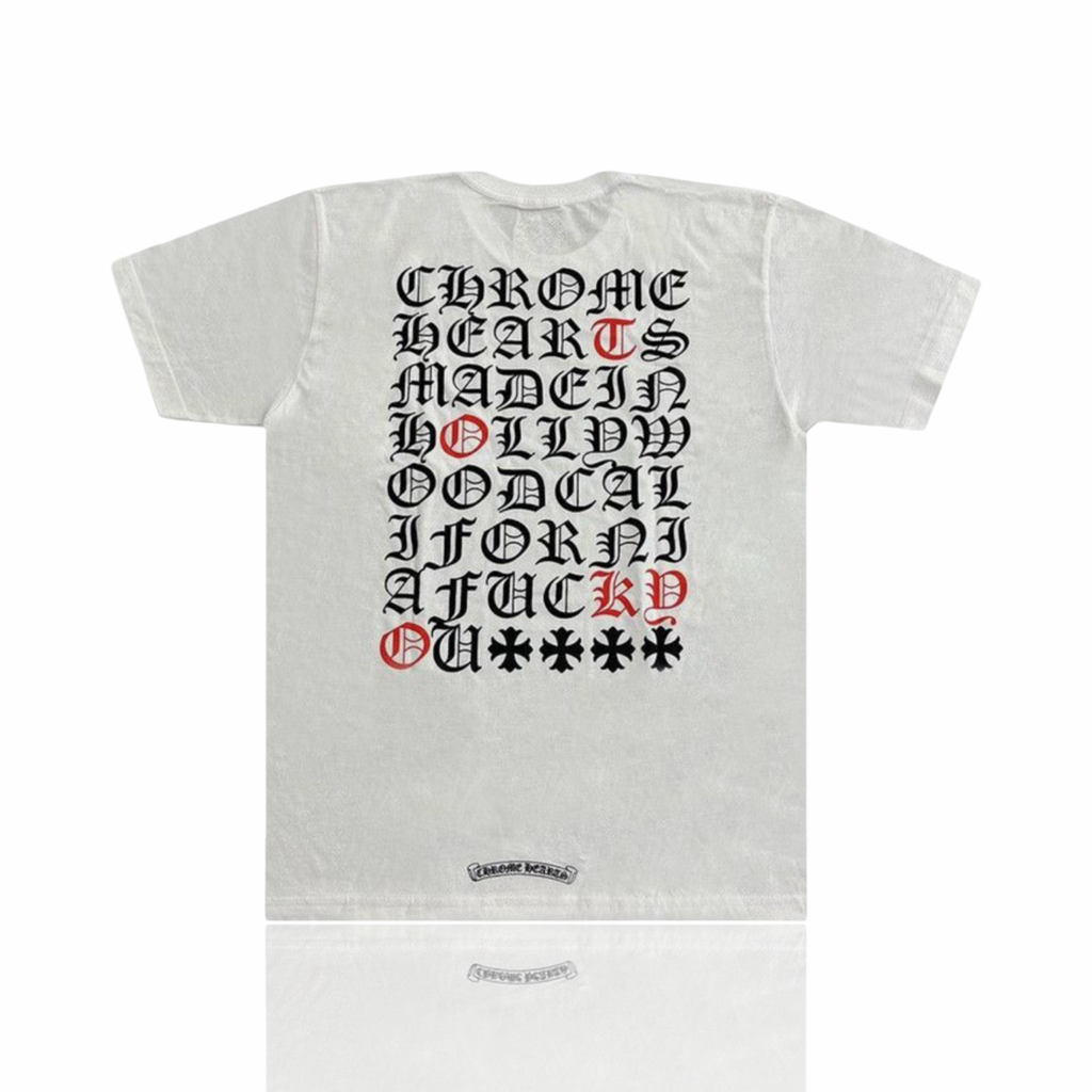 Chrome Hearts Tokyo Exclusive Eye Chart Tee White