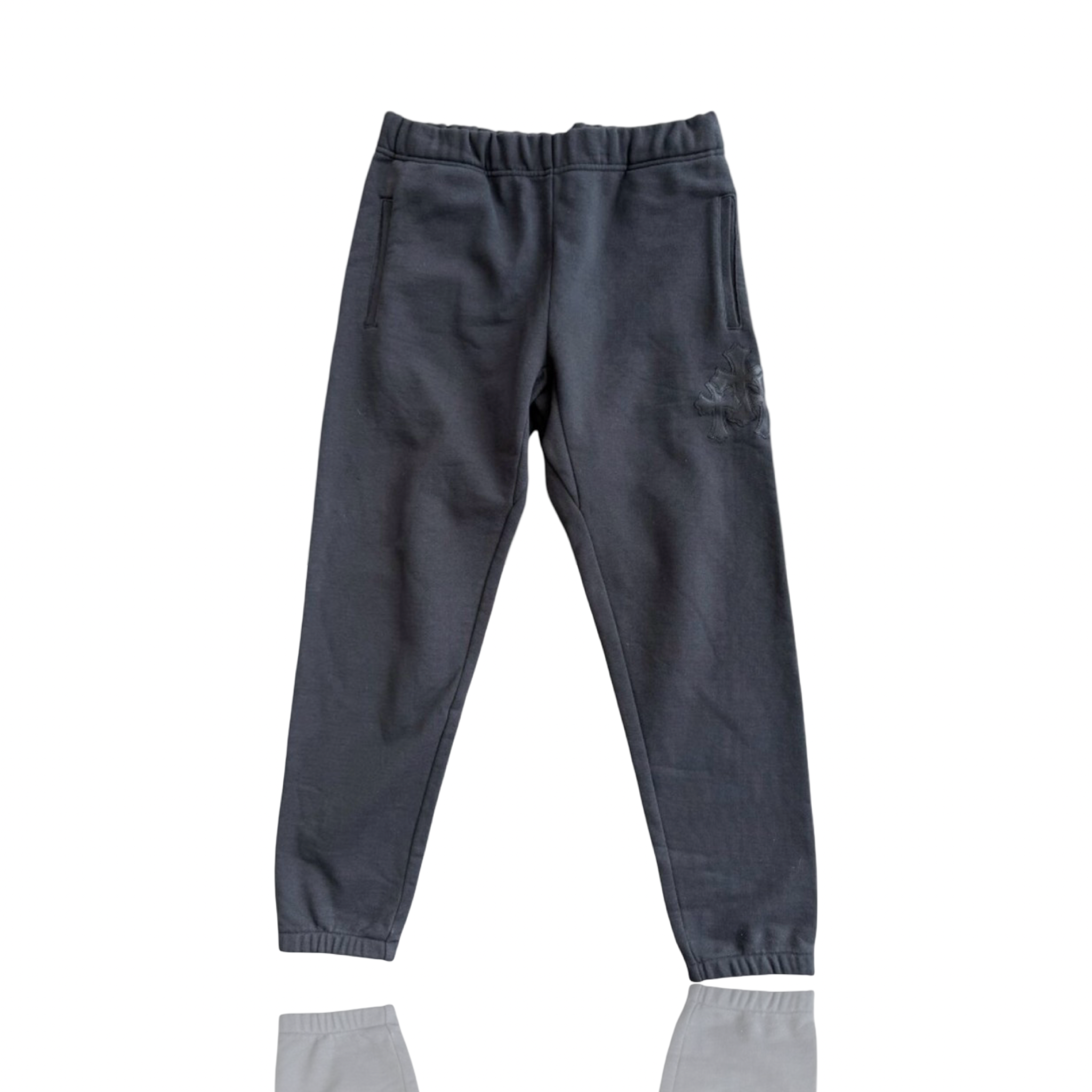 Chrome Hearts Leather Cross Sweatpants Black