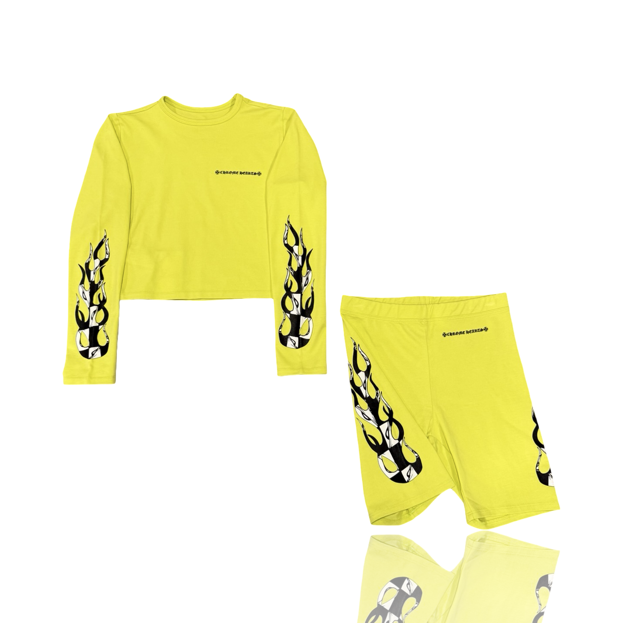 Chrome Hearts Matty Boy Flame Neon Women's Set