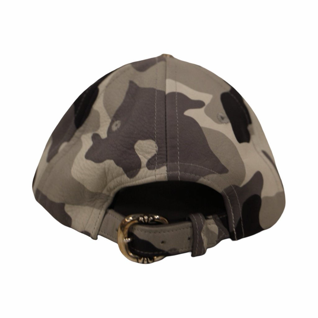 Chrome Hearts Orange Leather Star Patch Snow Camo Gunslinger Hat