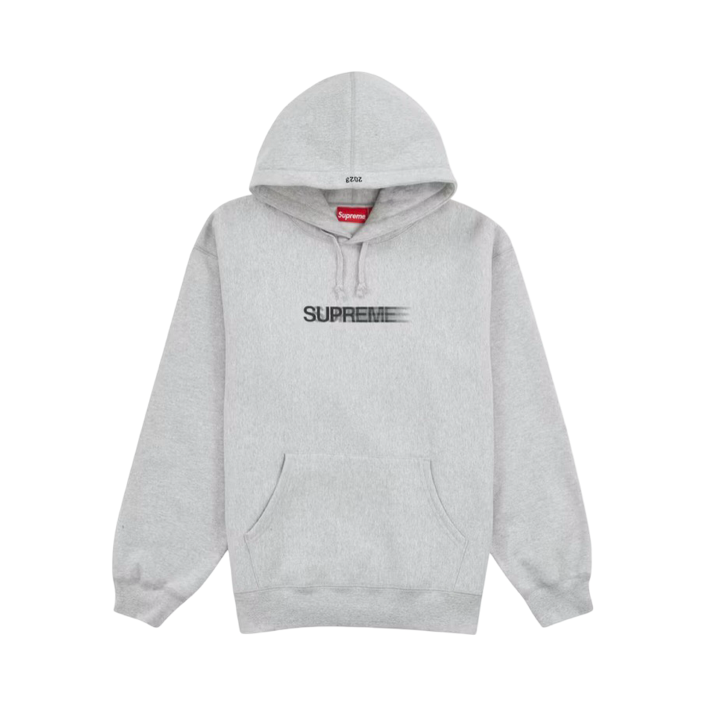 Supreme Motin Logo Hooded Sweatshirt (SS23) Heather Grey