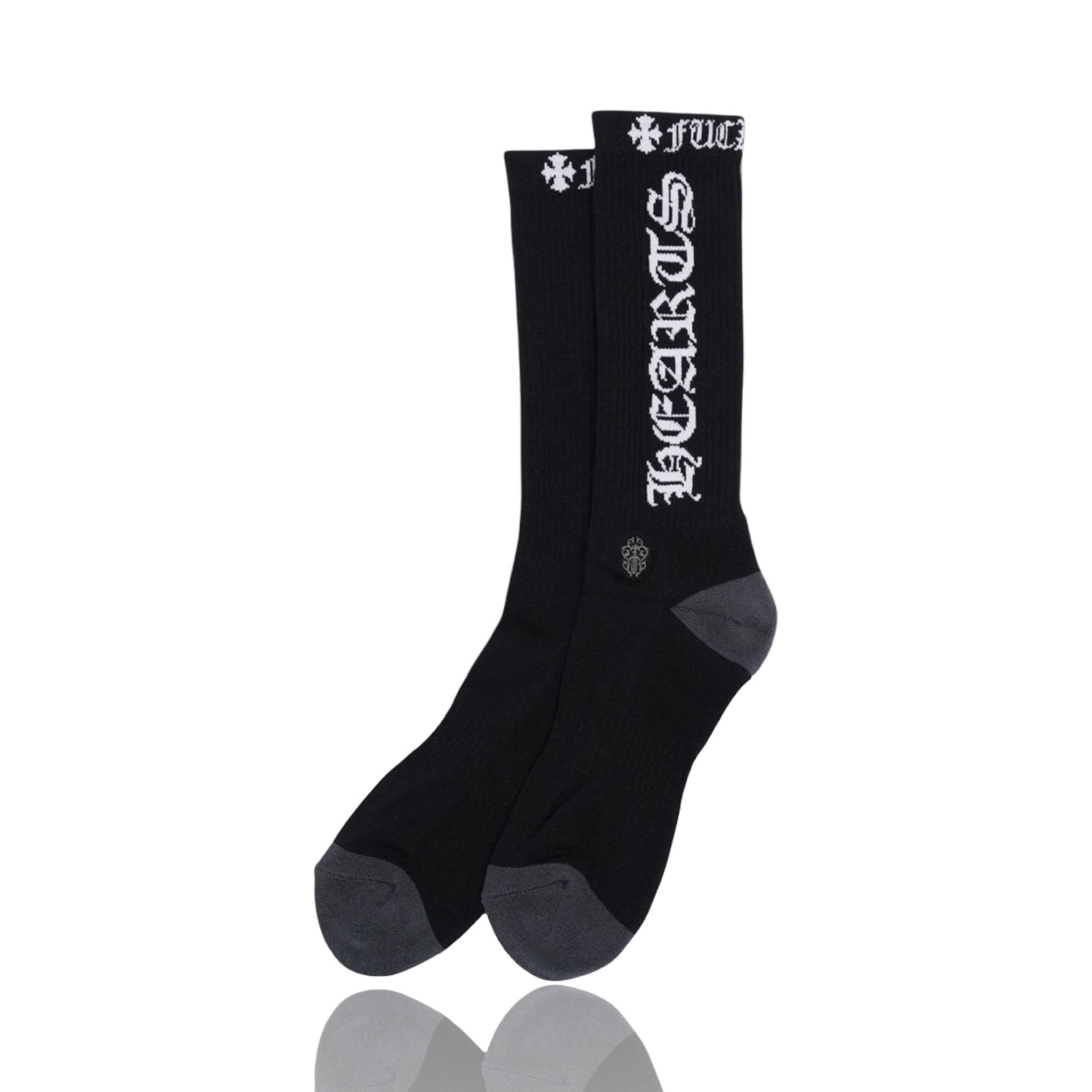 Chrome Hearts Black Fuck You Socks