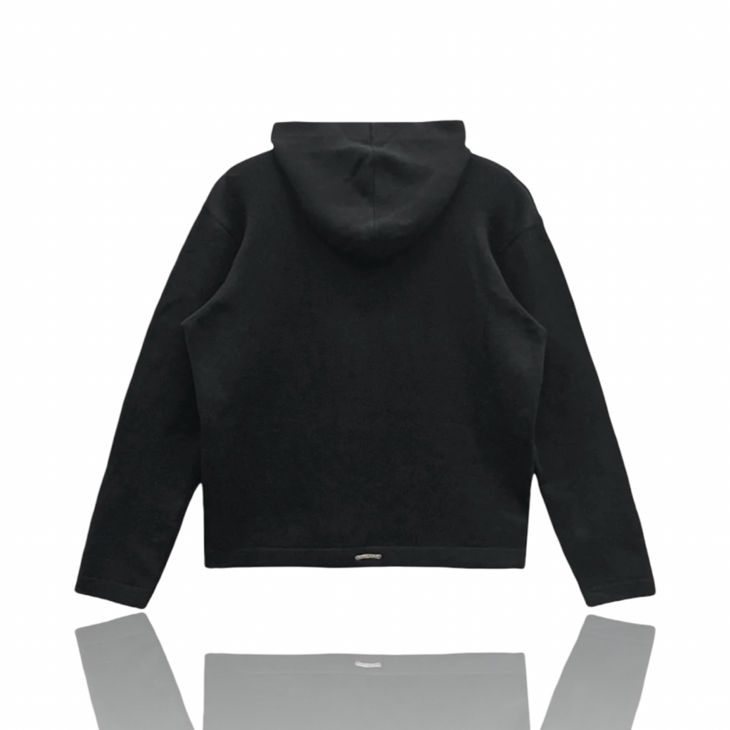 Chrome Hearts Black & White Triple Cross Cashmere Hoodie
