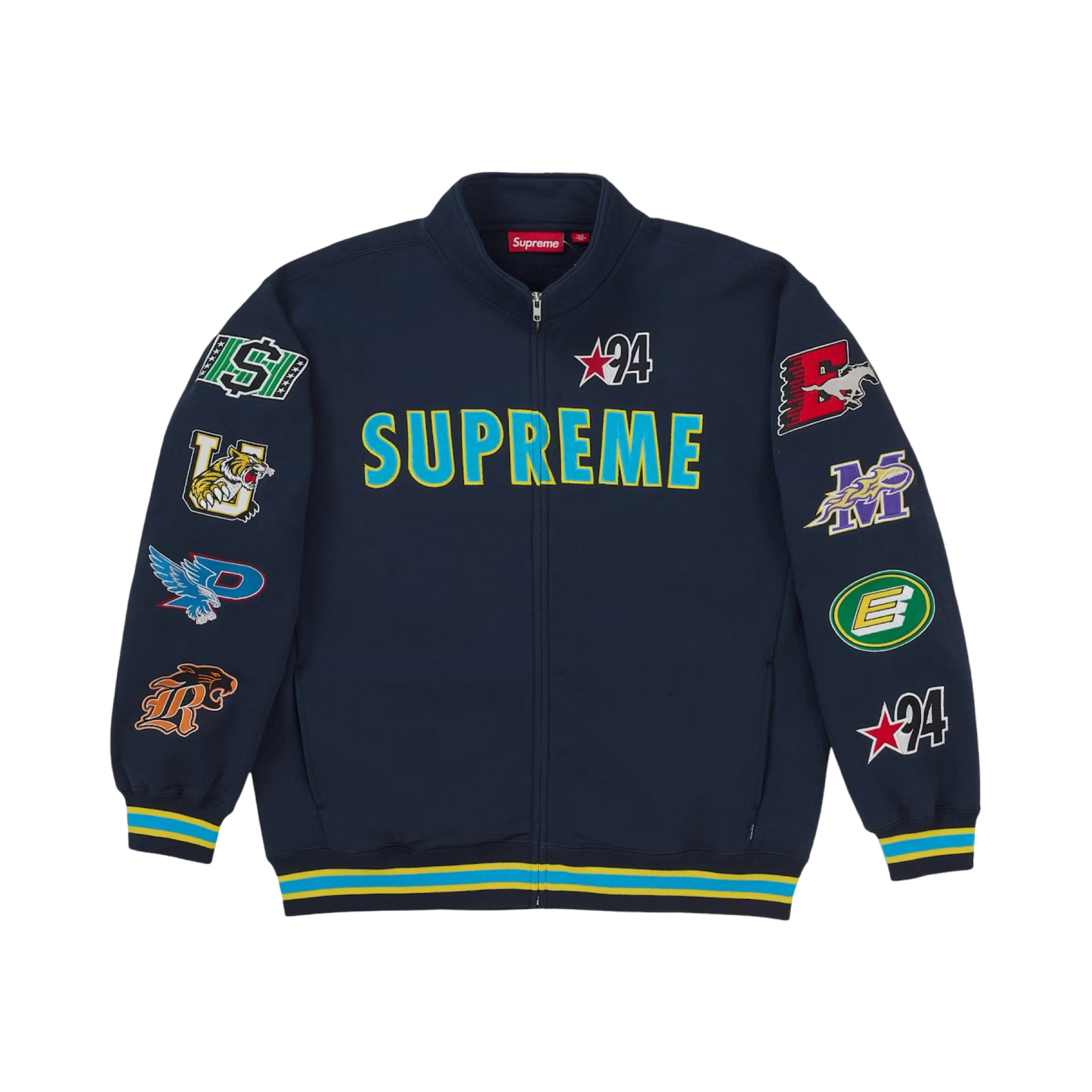 Supreme Mascots Zip Up Sweatshirt Navy