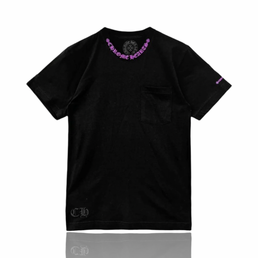 Chrome Hearts Neck Logo Tee Purple/Black