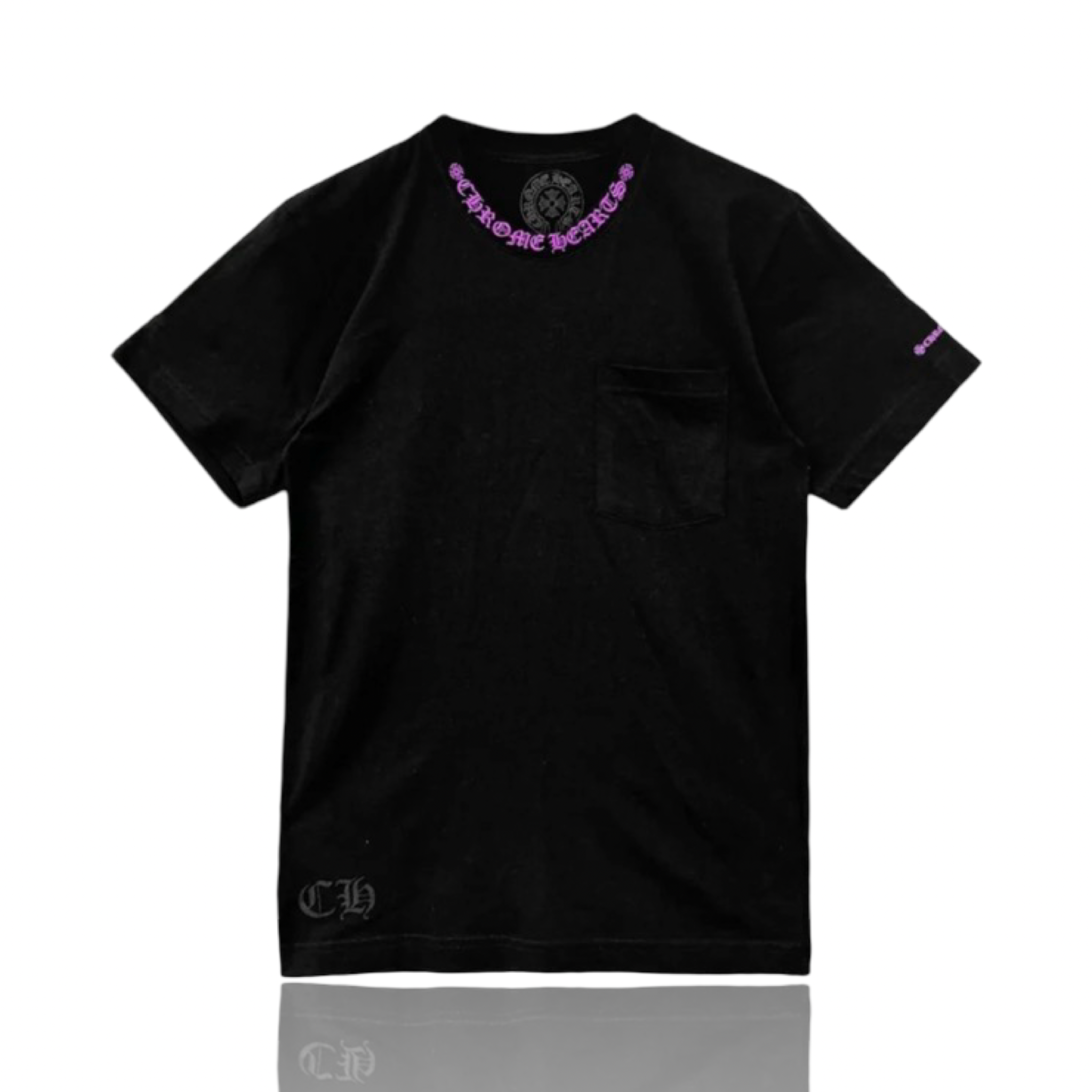 Chrome Hearts Neck Logo Tee Purple/Black
