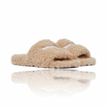 Balenciaga Faux Fur Slide Sandals Beige