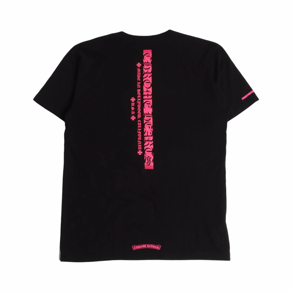 Chrome Hearts Pink Scroll Label Tee