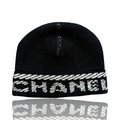 Chanel Cashmere Logo Knit Beanie Black