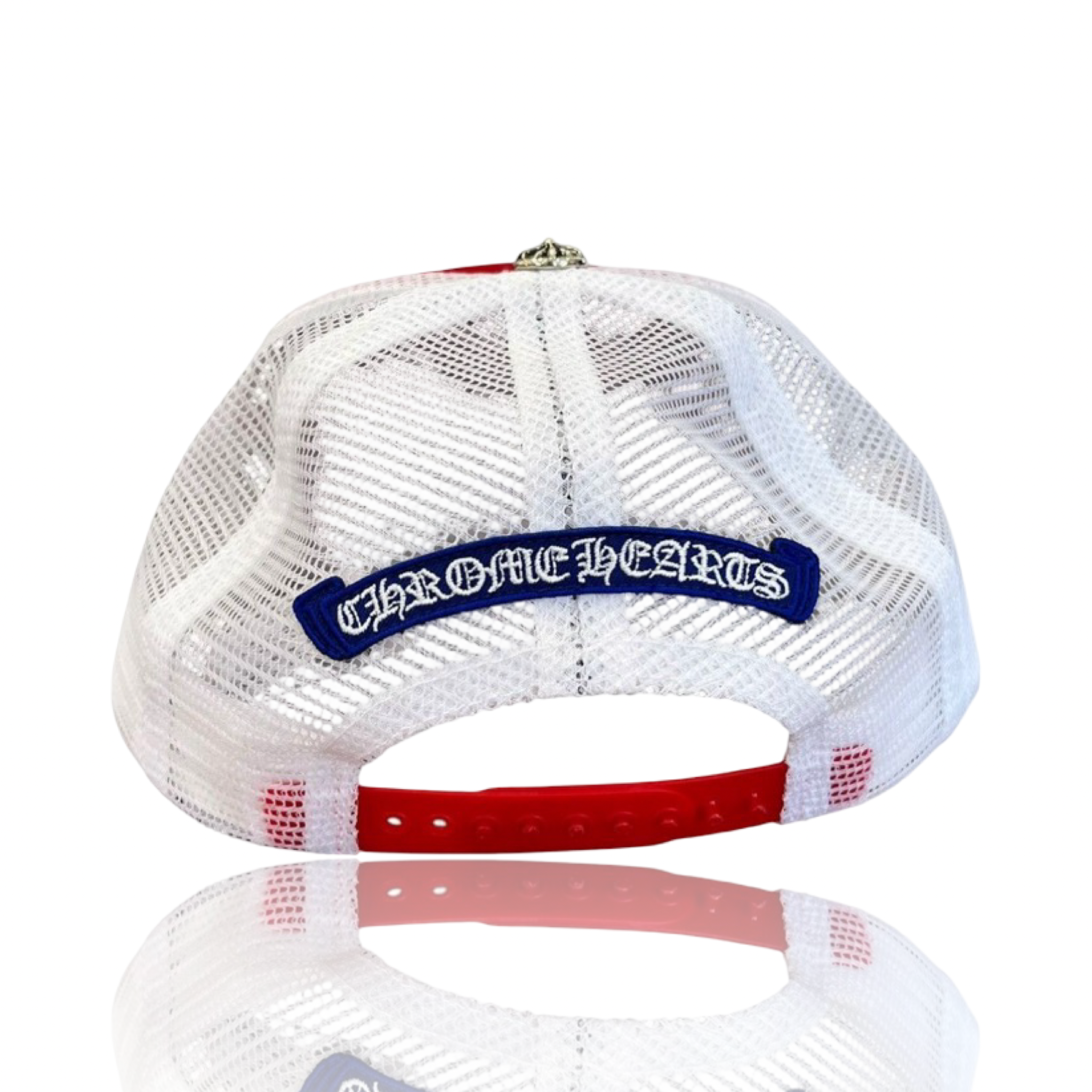 Chrome Hearts King Taco Triple Cross Blue Red White Trucker