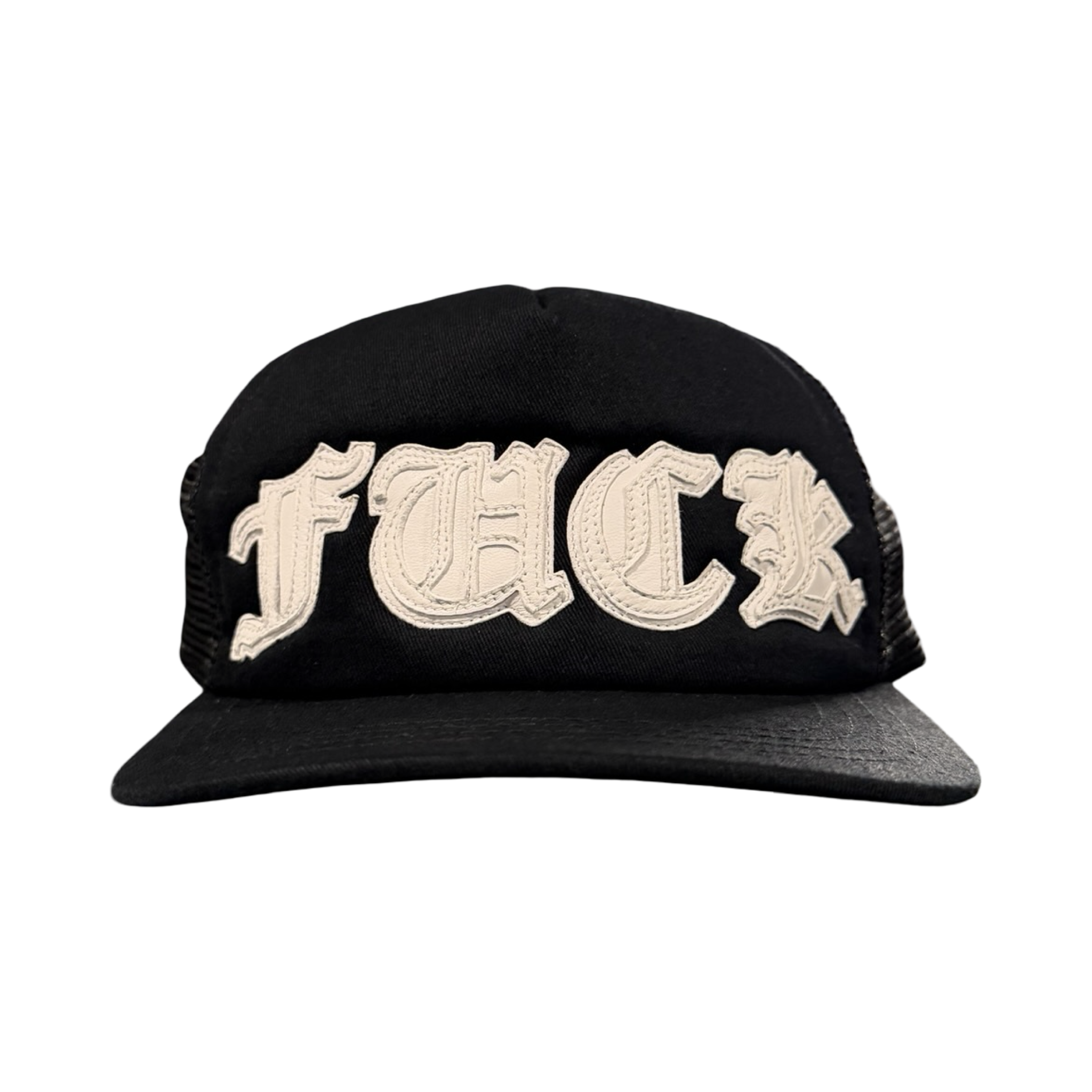 Chrome Hearts Fuck Patch Trucker Hat Black/White