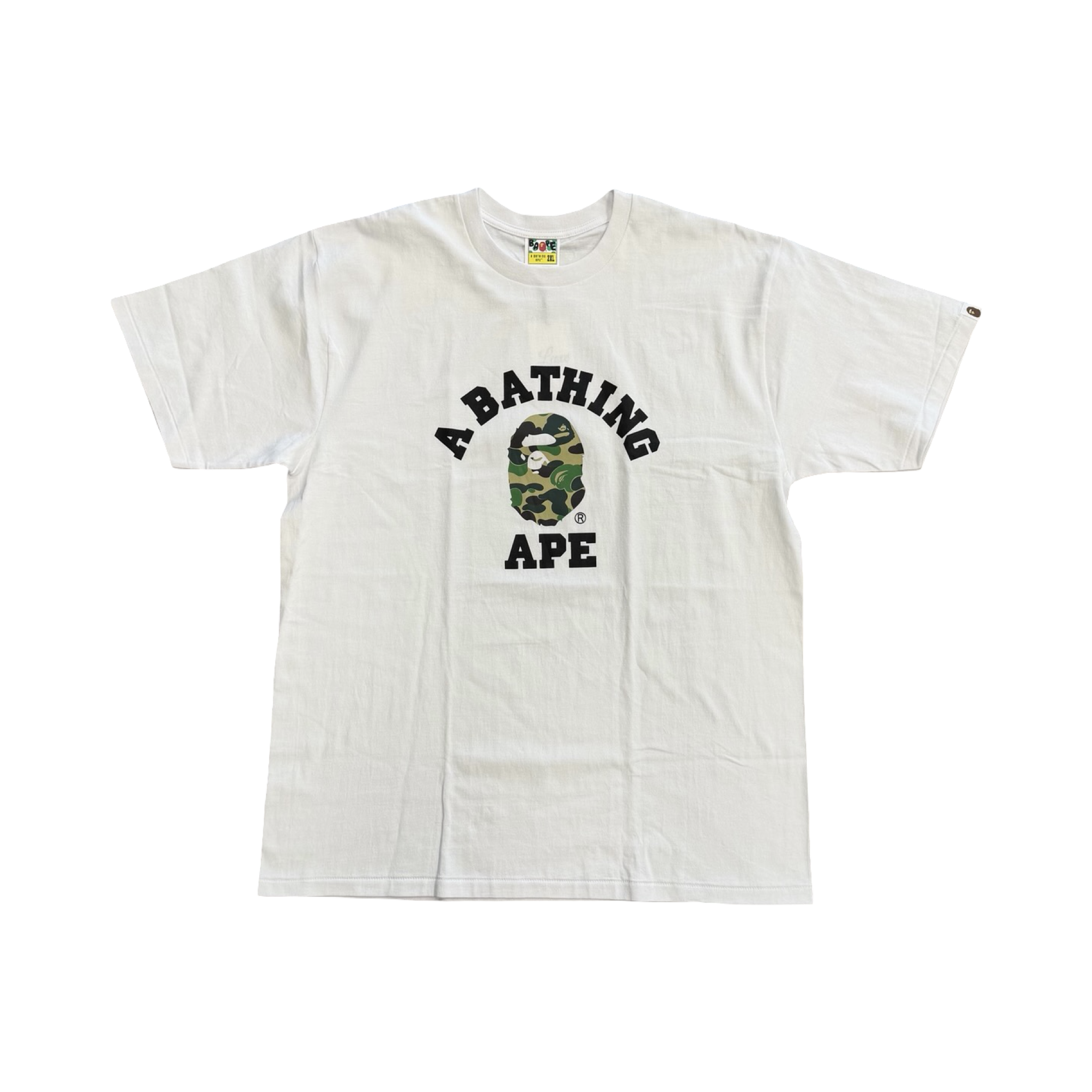 BAPE ABC Camo College Tee White/Green