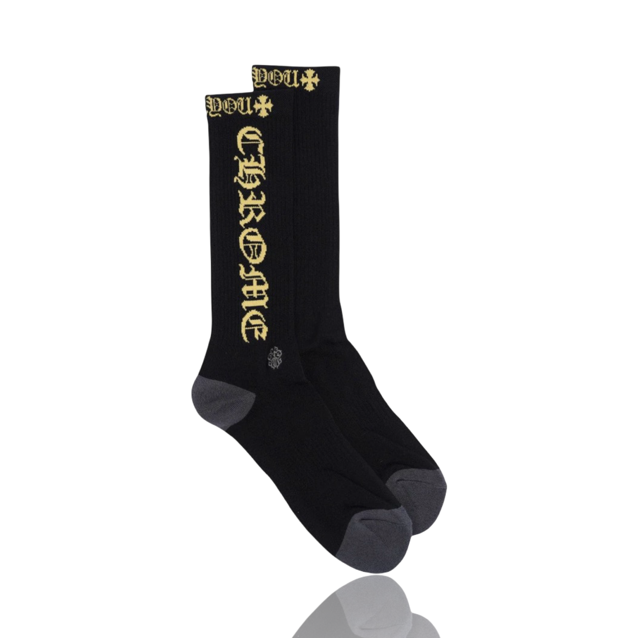 Chrome Hearts Black/Yellow Fuck You Socks