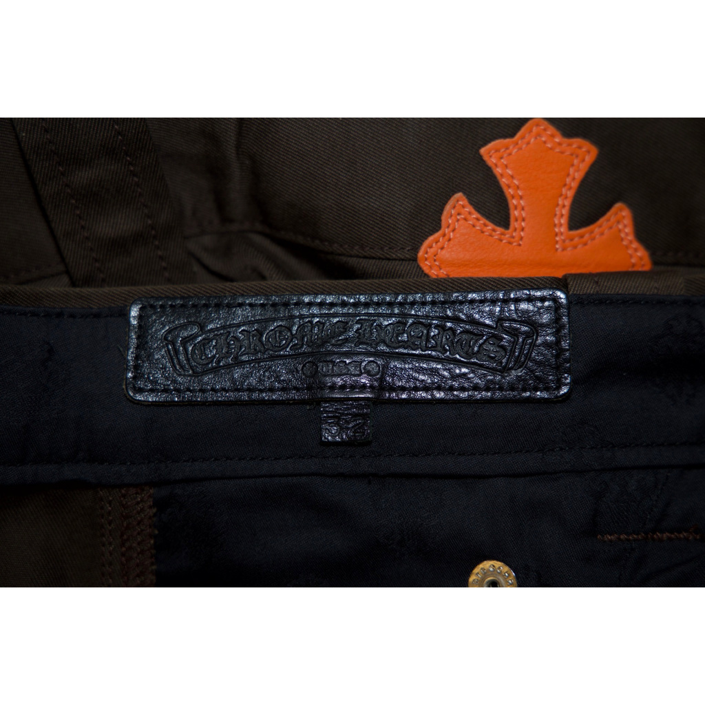 Chrome Hearts Orange Patch Brown Carpenter Pants