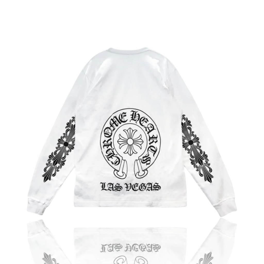 Chrome Hearts Las Vegas Exclusive Horseshoe Longsleeve White