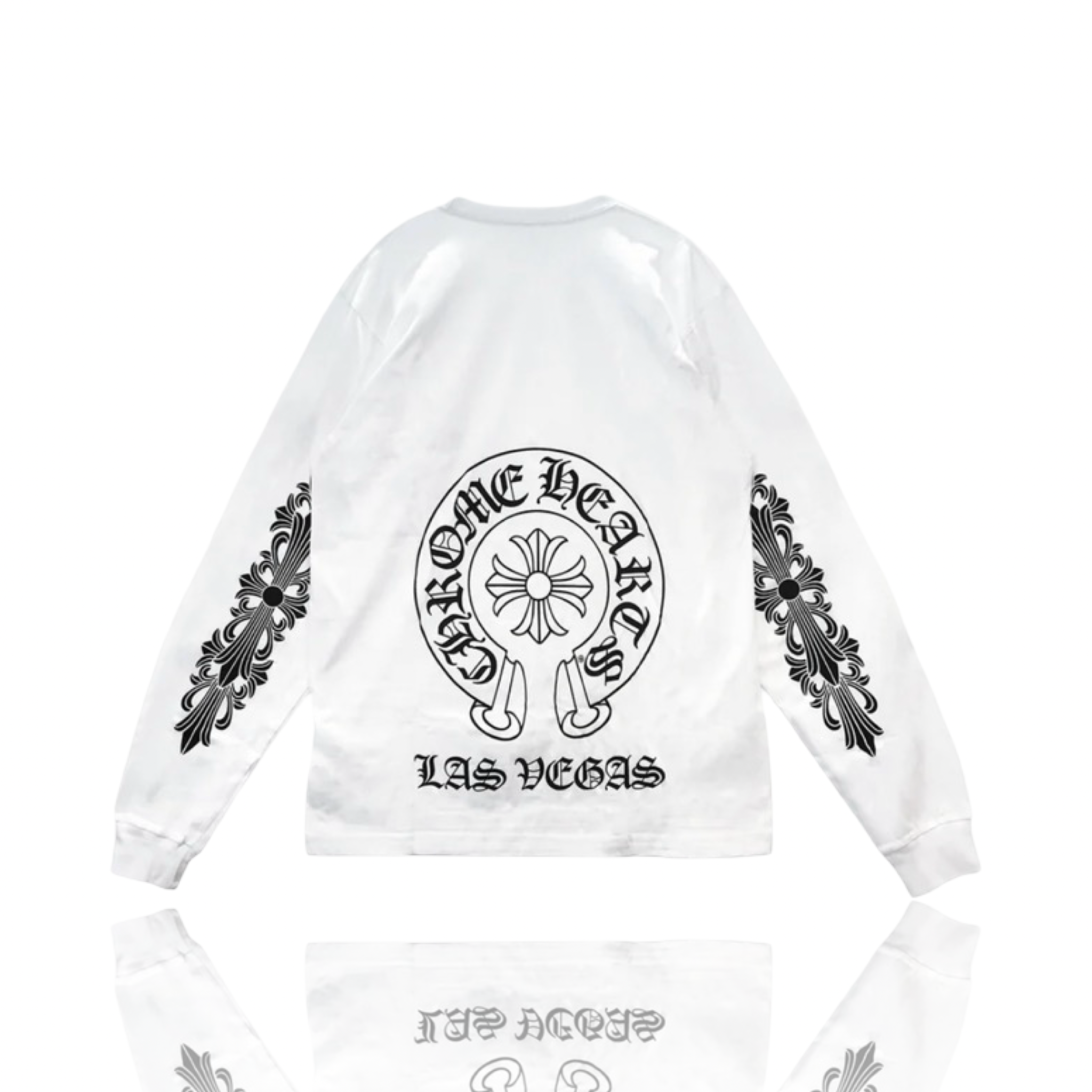 Chrome Hearts Las Vegas Exclusive Horseshoe Longsleeve White