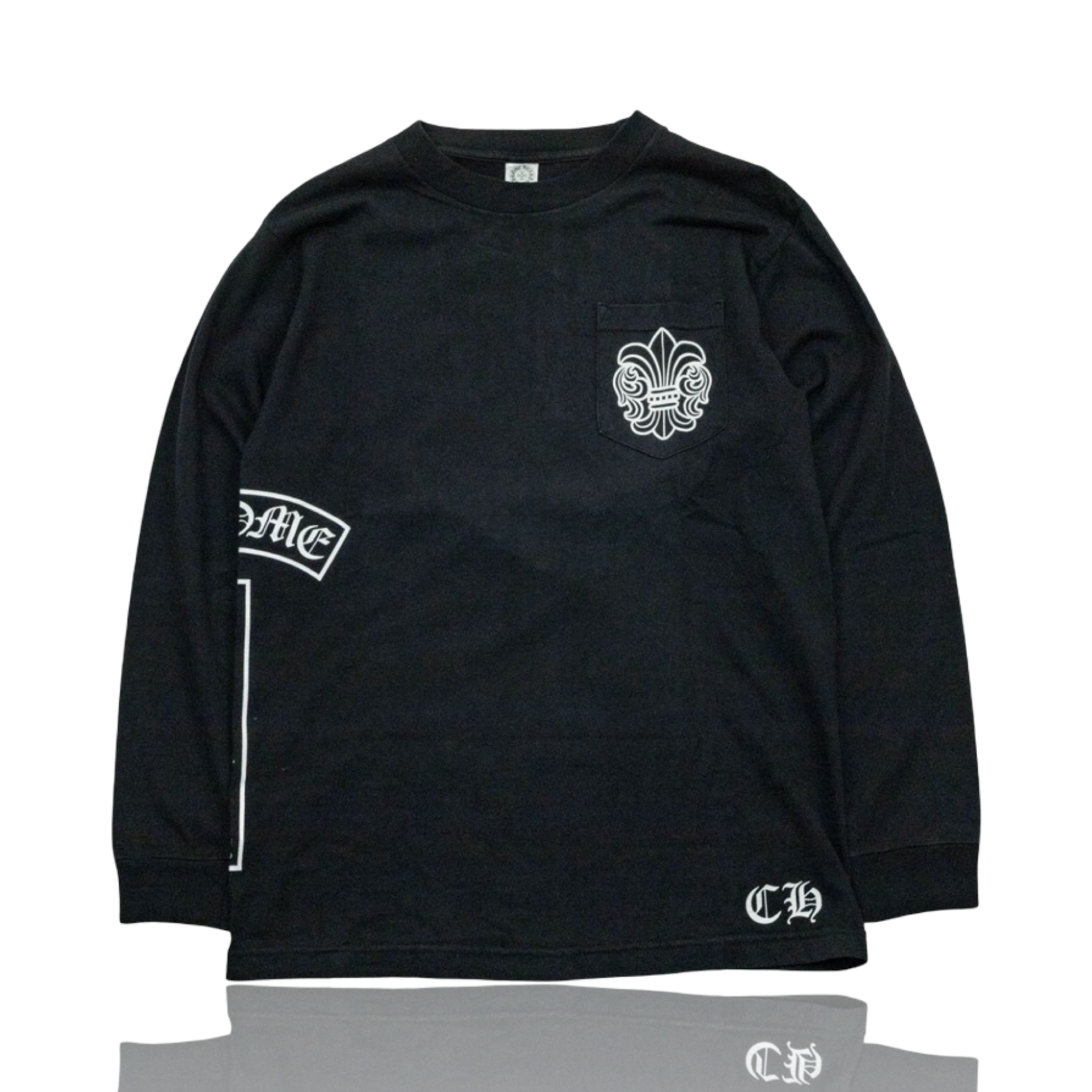 Chrome Hearts T Bar Fleur Logo Longsleeve Black