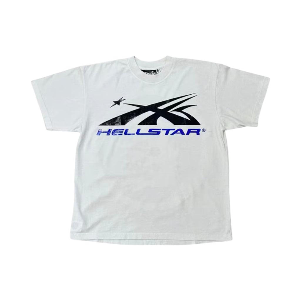 Hellstar Gel Sport Logo T-Shirt White/Blue