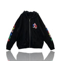 Chrome Hearts Multicolor Cemetery Cross Zip Up Hoodie