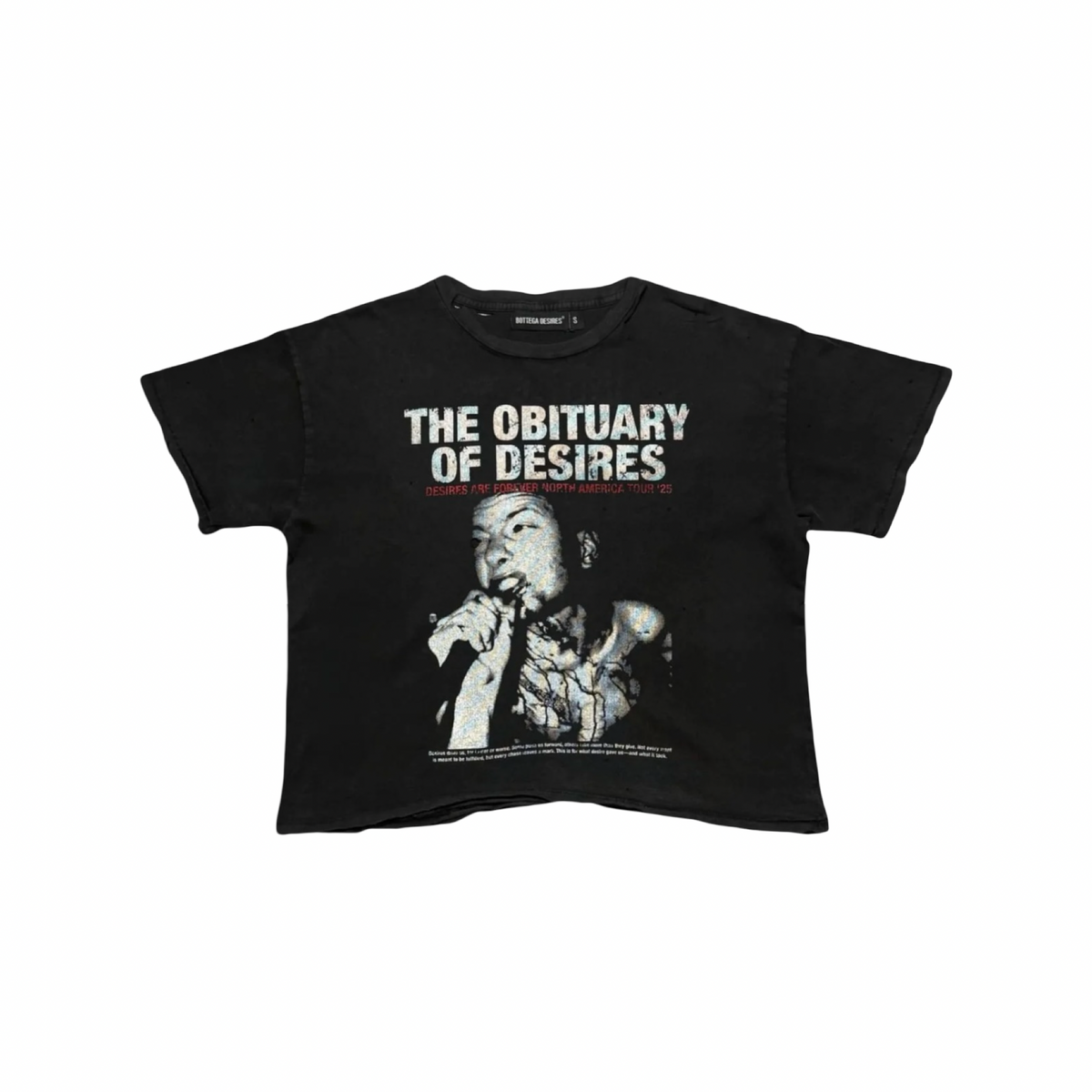 Bottega Desires Obituary Tee Black