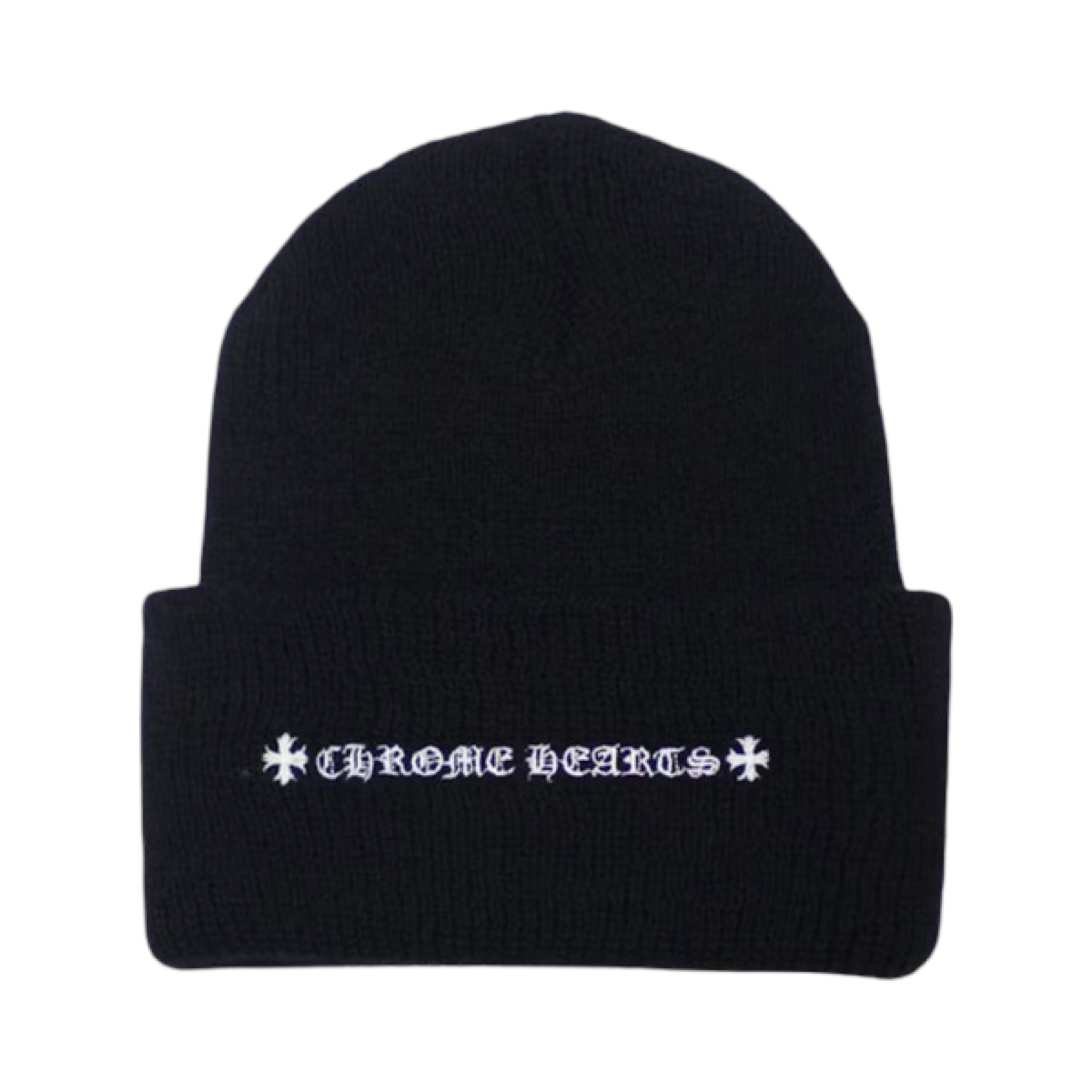 Chrome Hearts Plus Cross Beanie Black White
