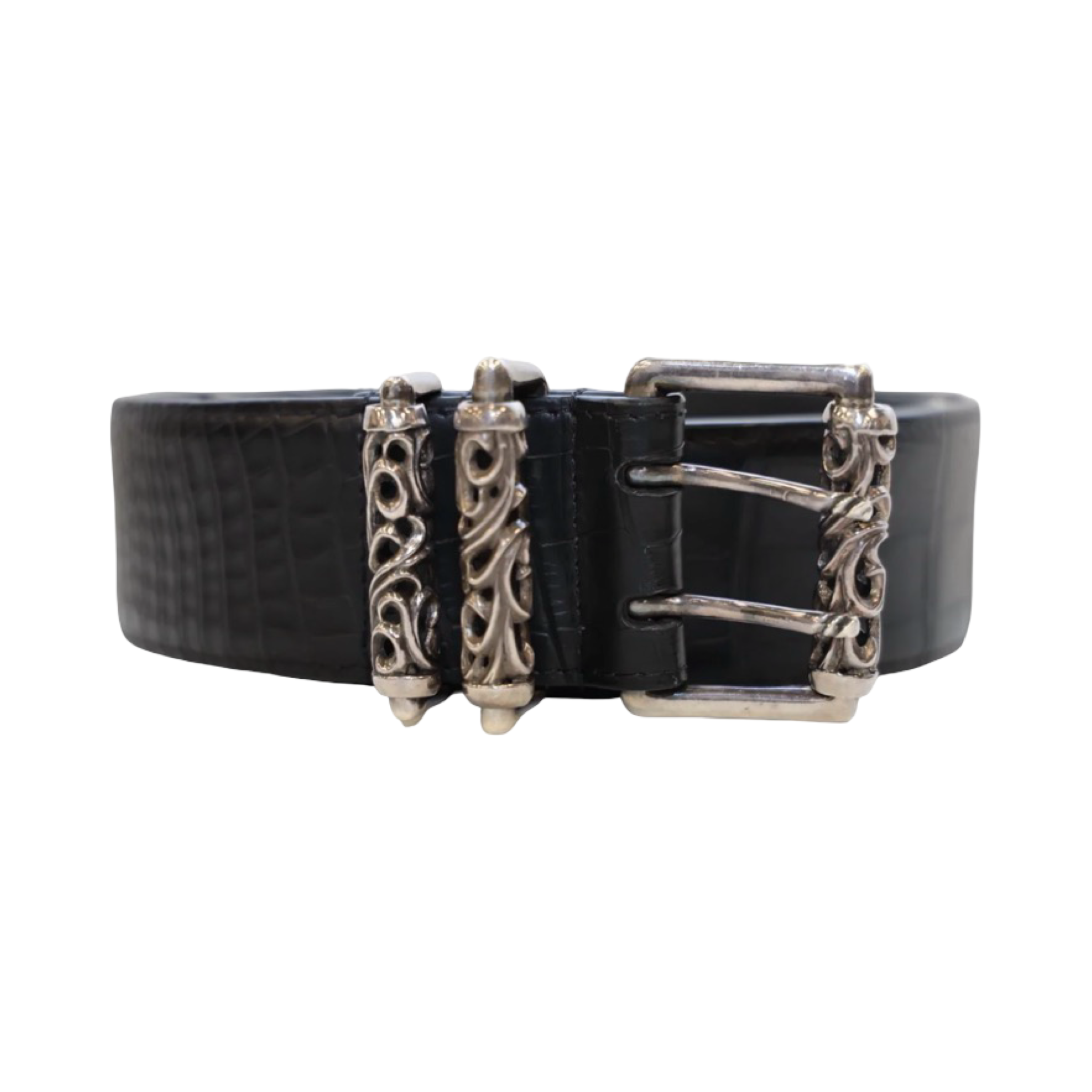 Chrome Hearts Alligator Roller Belt Black