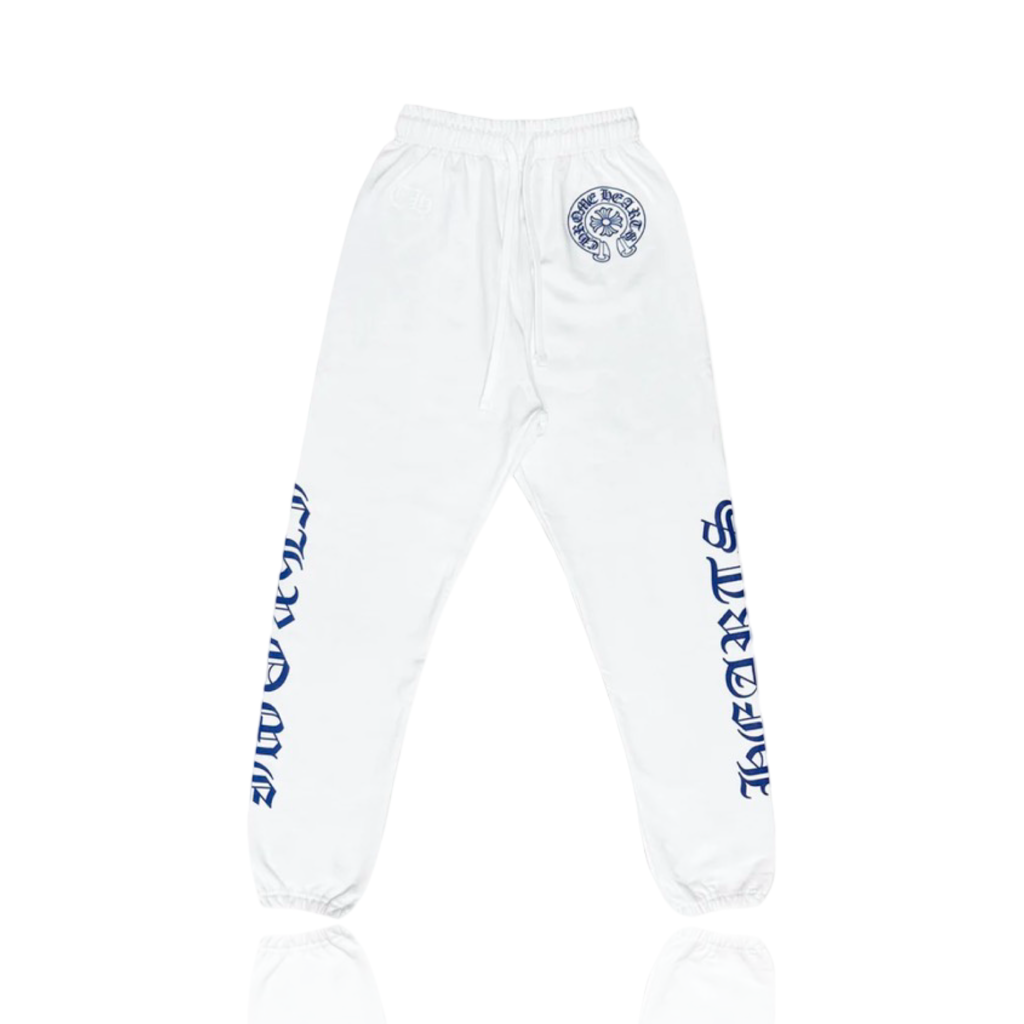 Chrome Hearts Horseshoe Logo Sweatpants Blue/White