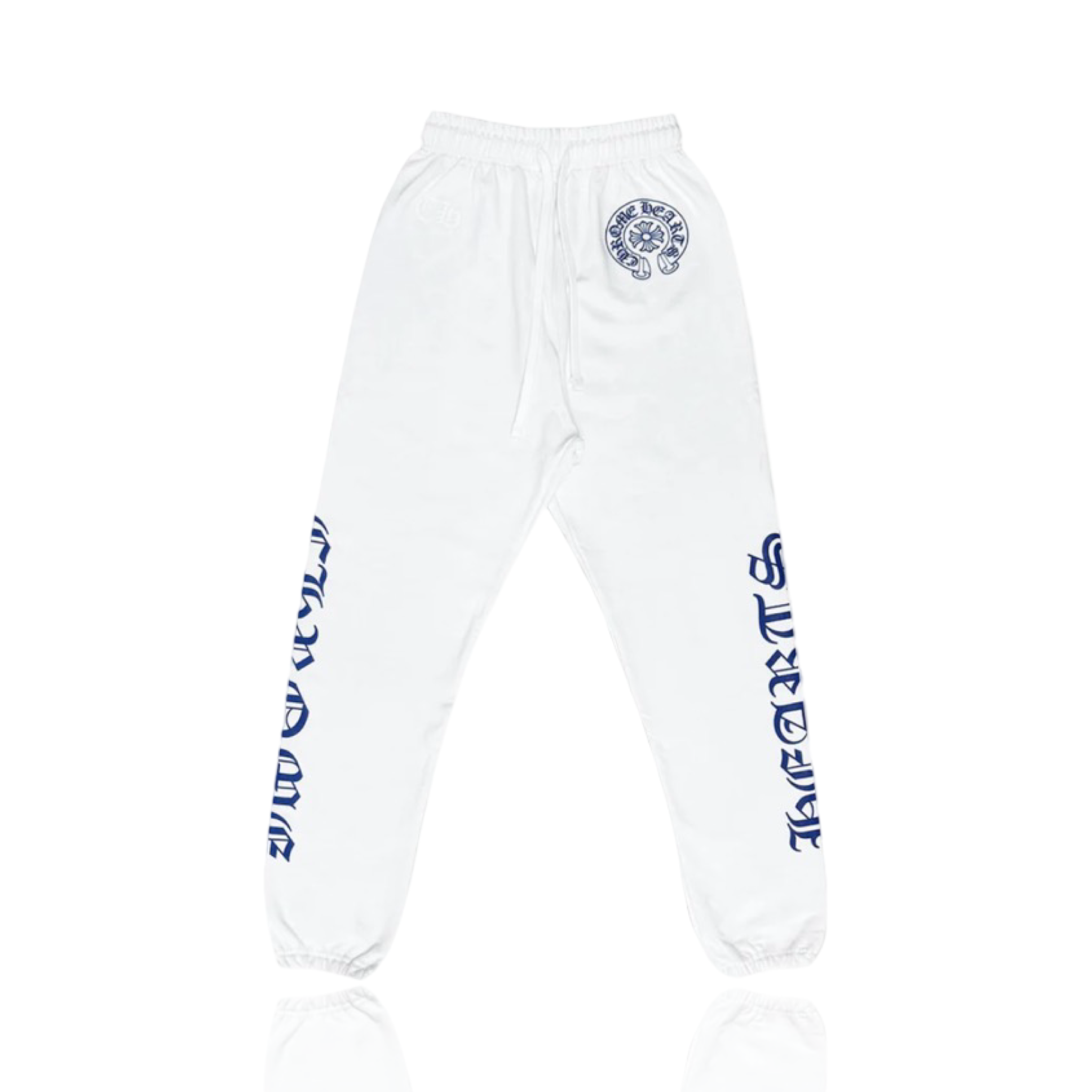 Chrome Hearts Horseshoe Logo Sweatpants Blue/White