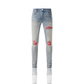 Amiri MX1 Clay Indigo Red Patch Denim