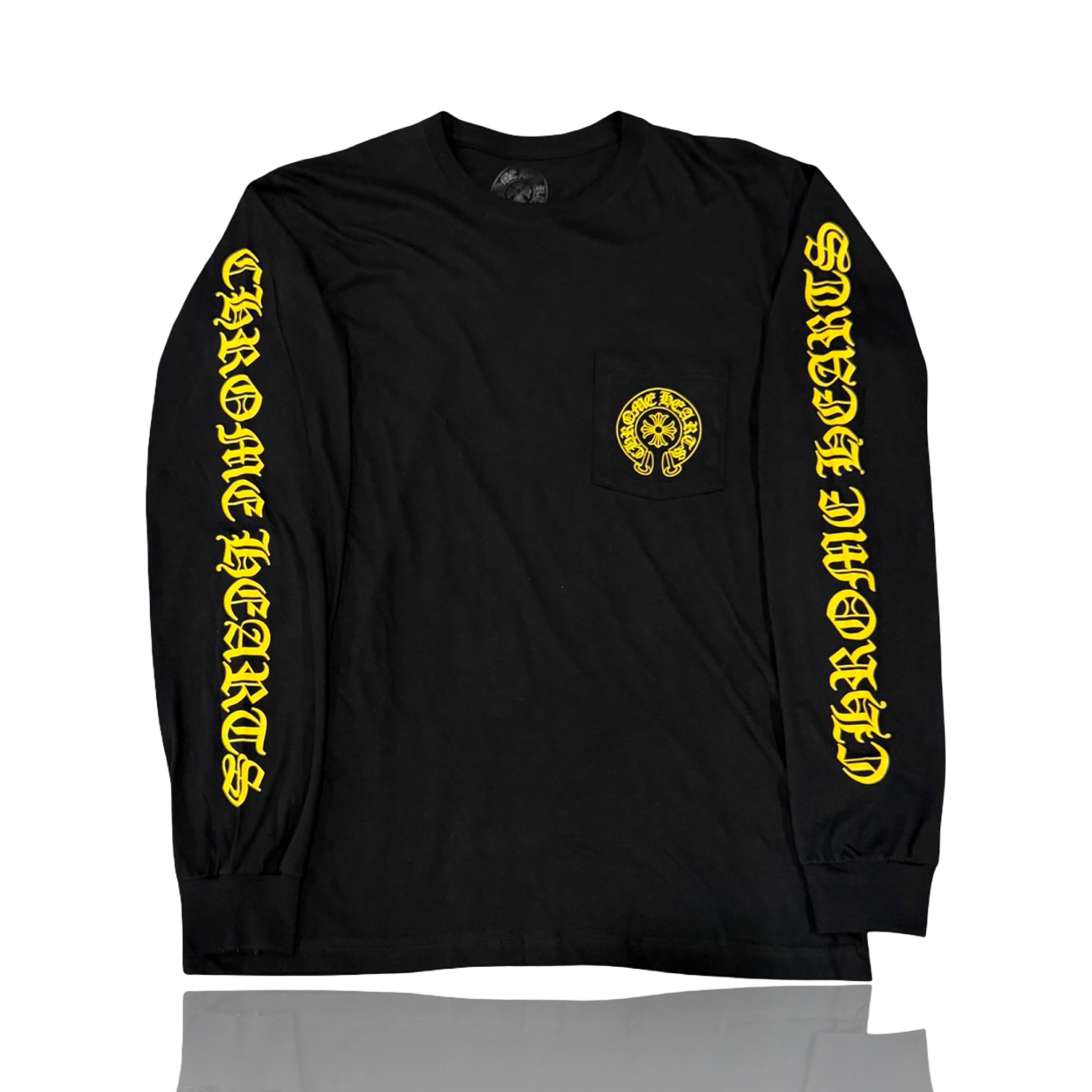 Chrome Hearts Horseshoe Logo Longsleeve Black/Yellow