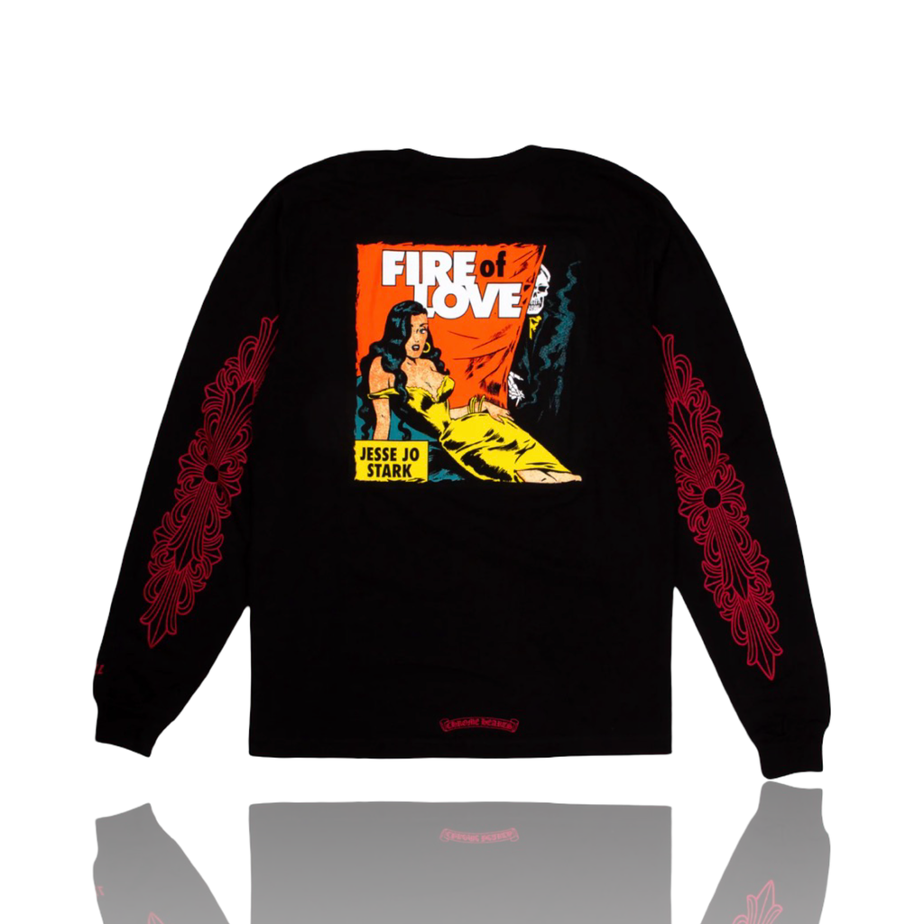 Chrome Hearts Deadly Doll Fire Of Love LongSleeve Black