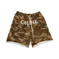 Celine Camouflage Logo Shorts