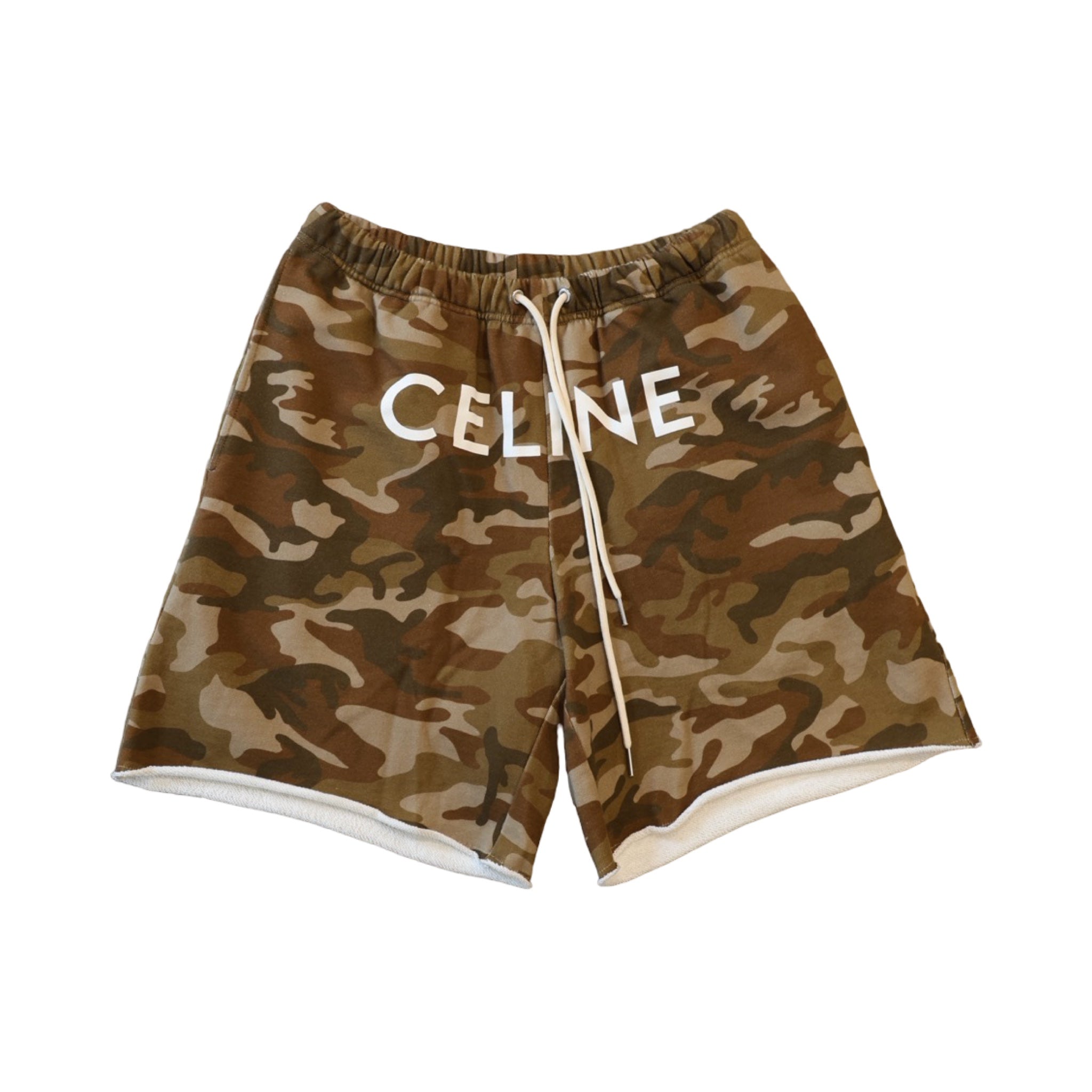 Celine Camouflage Logo Shorts