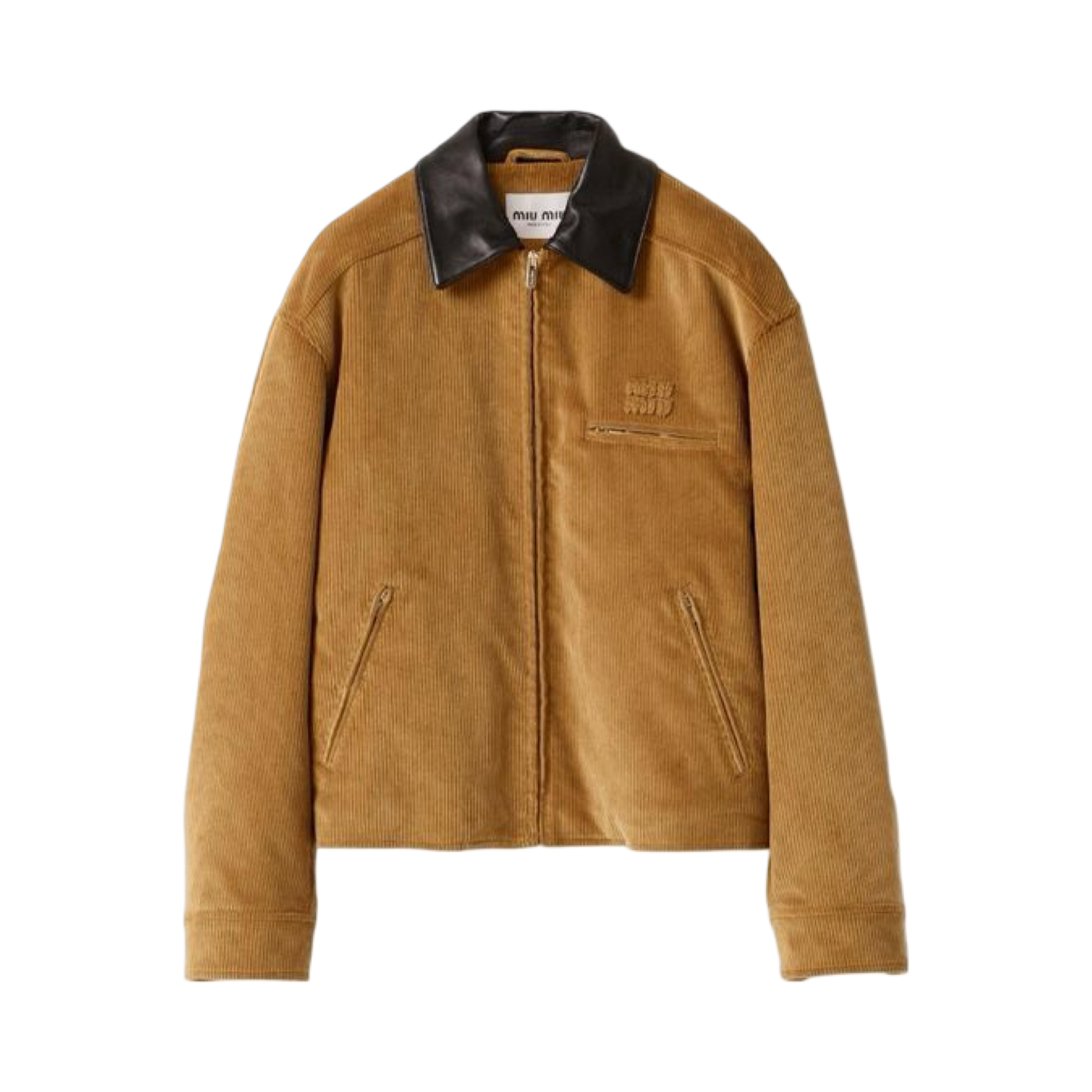 Miu Miu Padded Courdoroy Jacket Brown