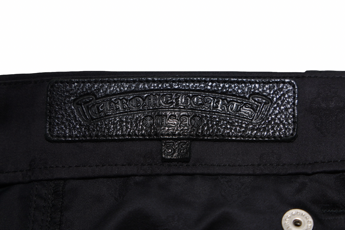 Chrome Hearts Leather Double Knee Carpenter Shorts Black