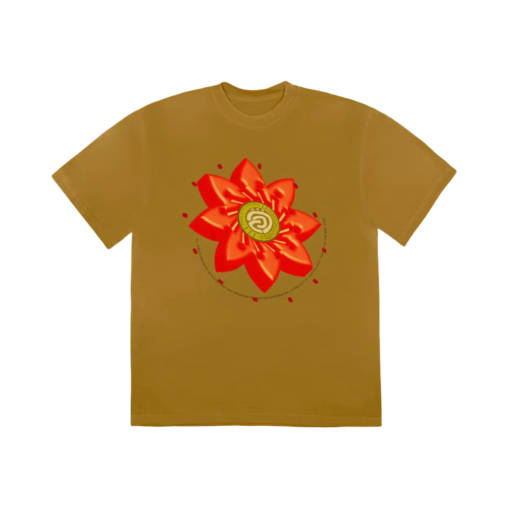 Travis Scott Cactus Jack Flower T-Shirt Gold