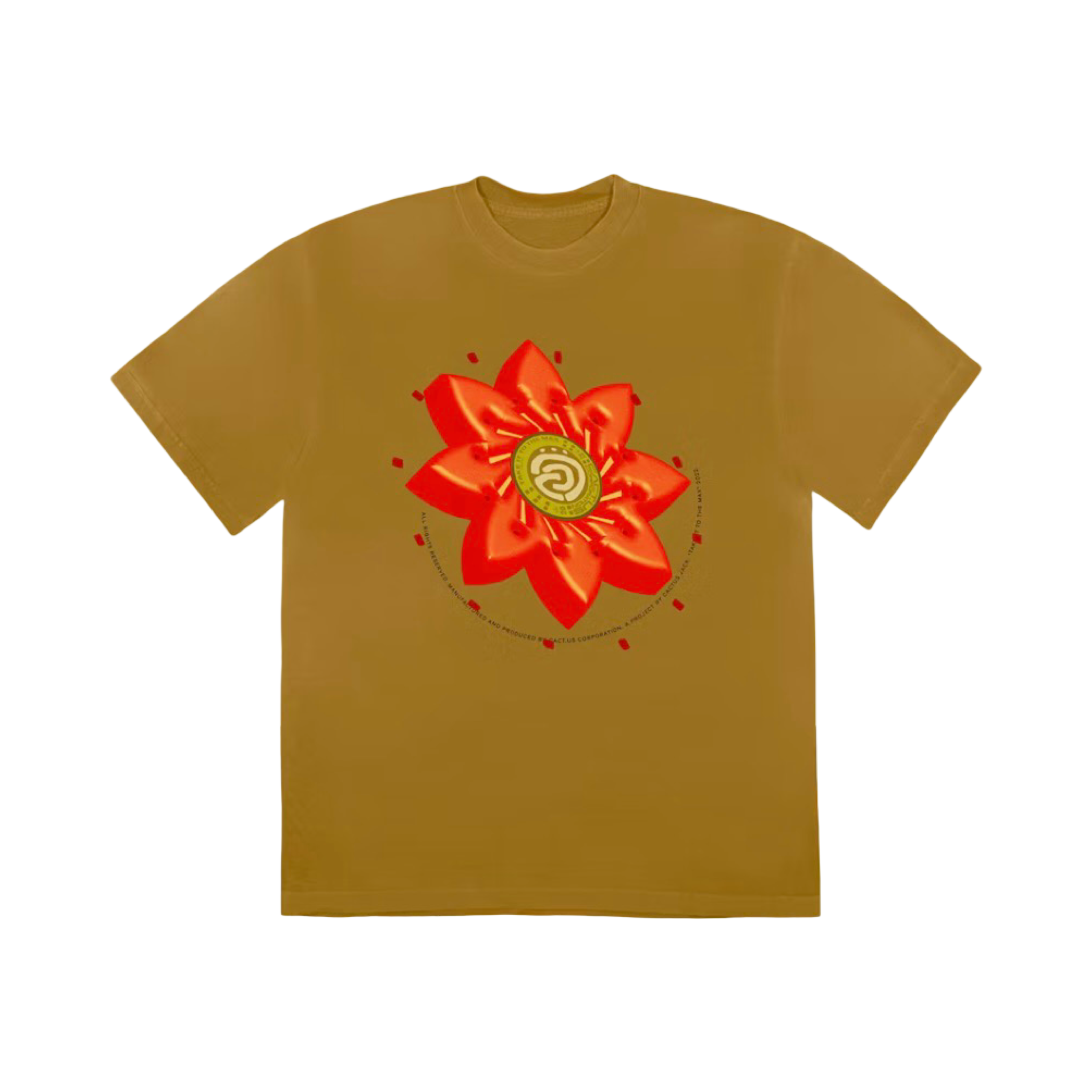 Travis Scott Cactus Jack Flower T-Shirt Gold