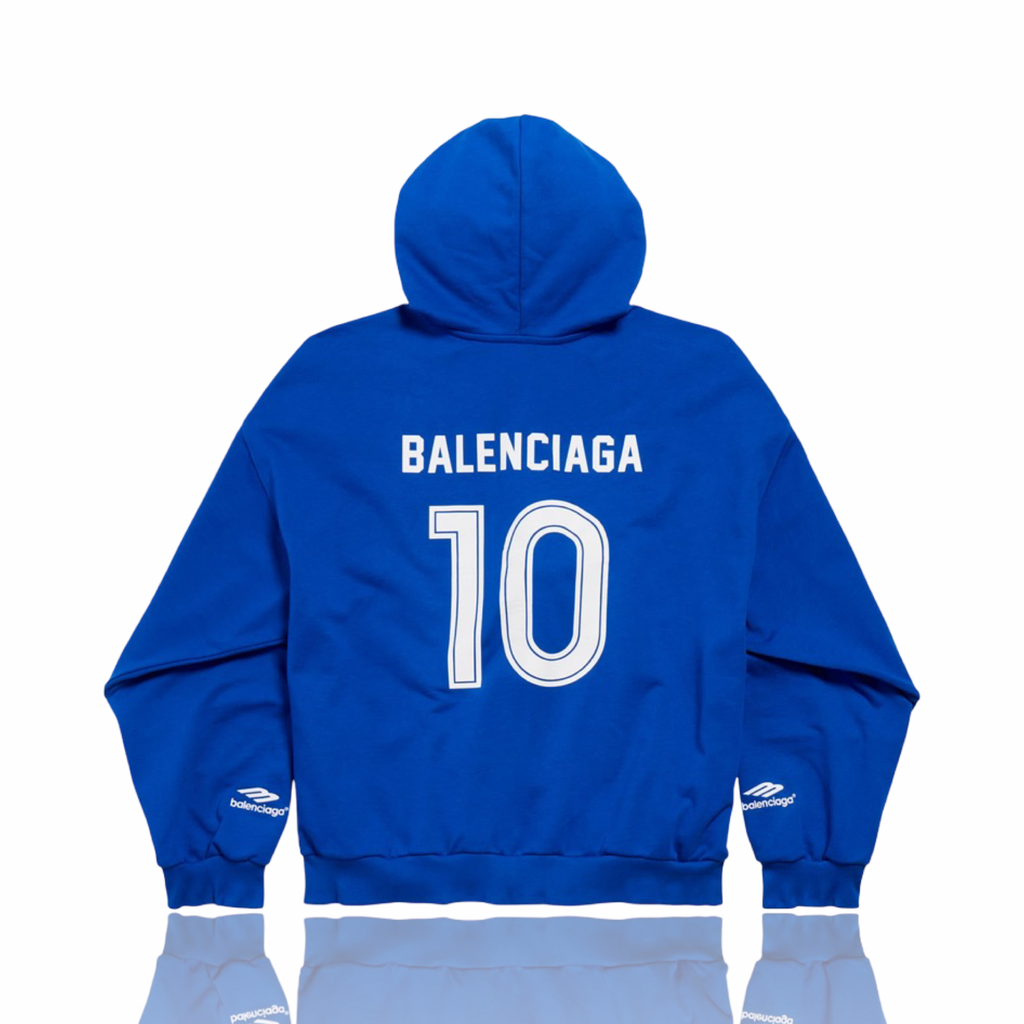 Balenciaga Manchester United Zip Up Hoodie Blue