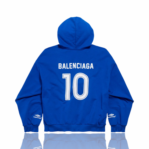 Balenciaga Manchester United Zip Up Hoodie Blue
