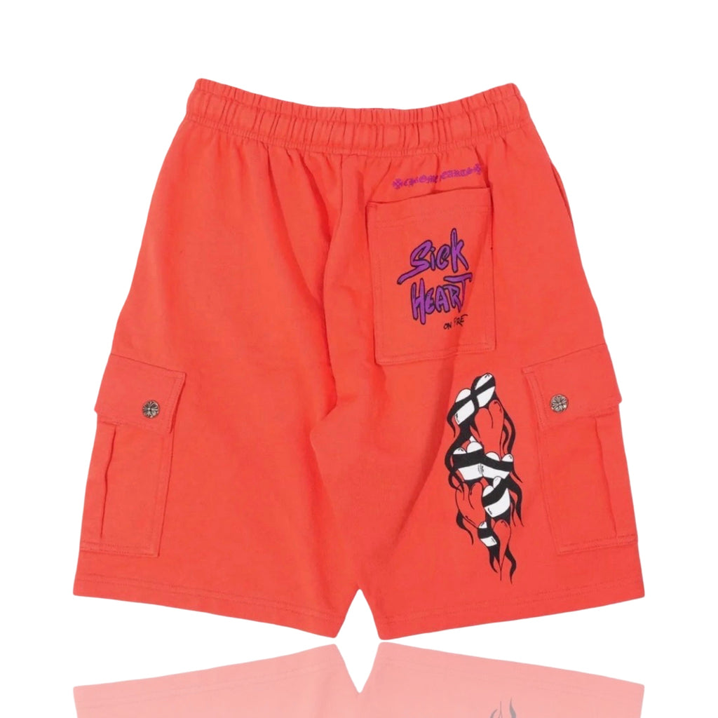 Chrome Hearts Matty Boy Brain New Shorts Orange