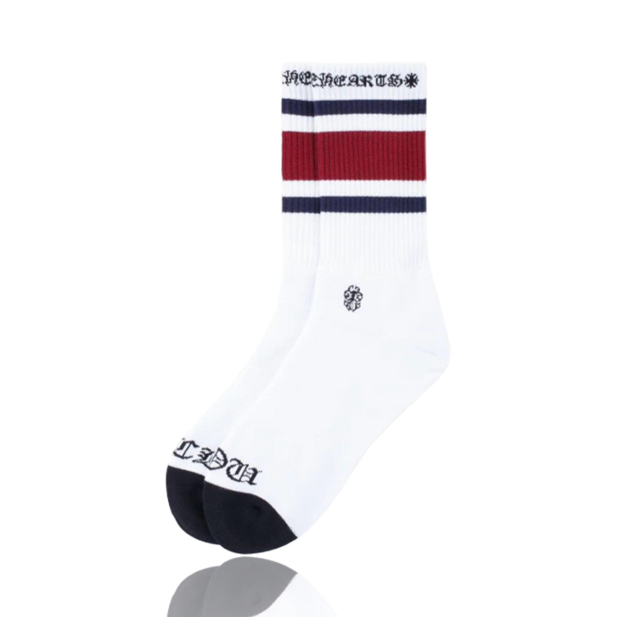 Chrome Hearts Sport Men White/Burgandy Socks